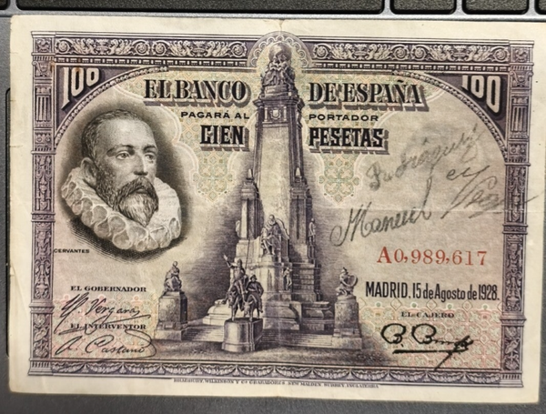 Billete España 100 pesetas 1928