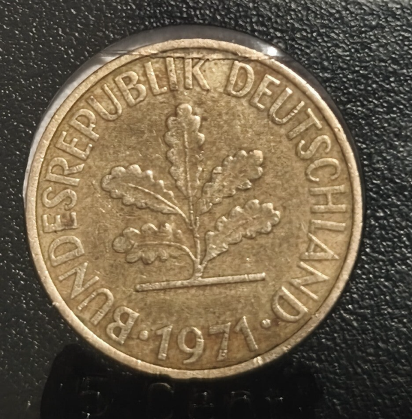 Moneda Alemania, 10 Pfennig, 1971