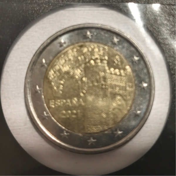 Moneda Conmemorativa España 2021 con error.