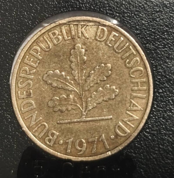 Moneda Alemania, 10 Pfennig, 1971