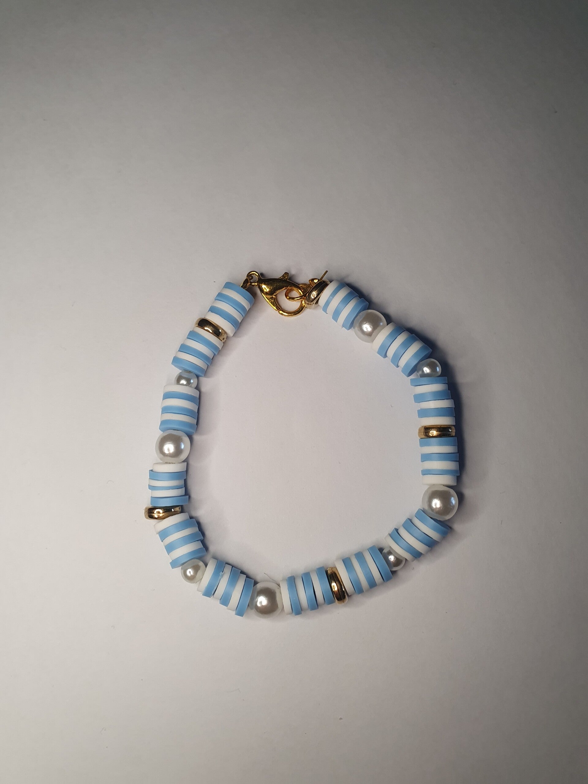 Armbandje Blauw Wit