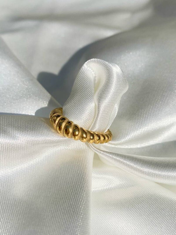 Round Twist Ring Gold