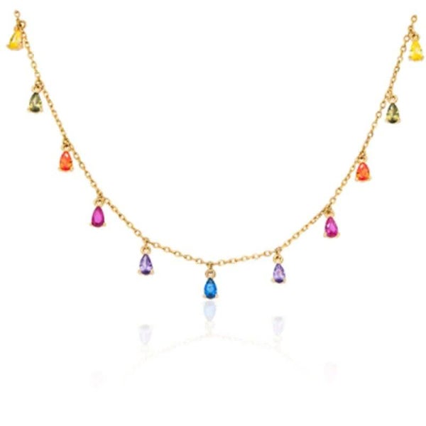 Rainbow drip necklace