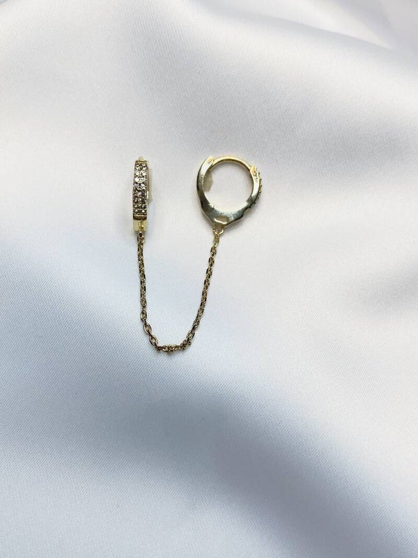 Twit Earring Chain Gold