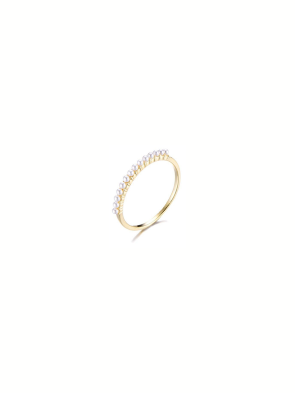 Pearly Perfect Ring Gold