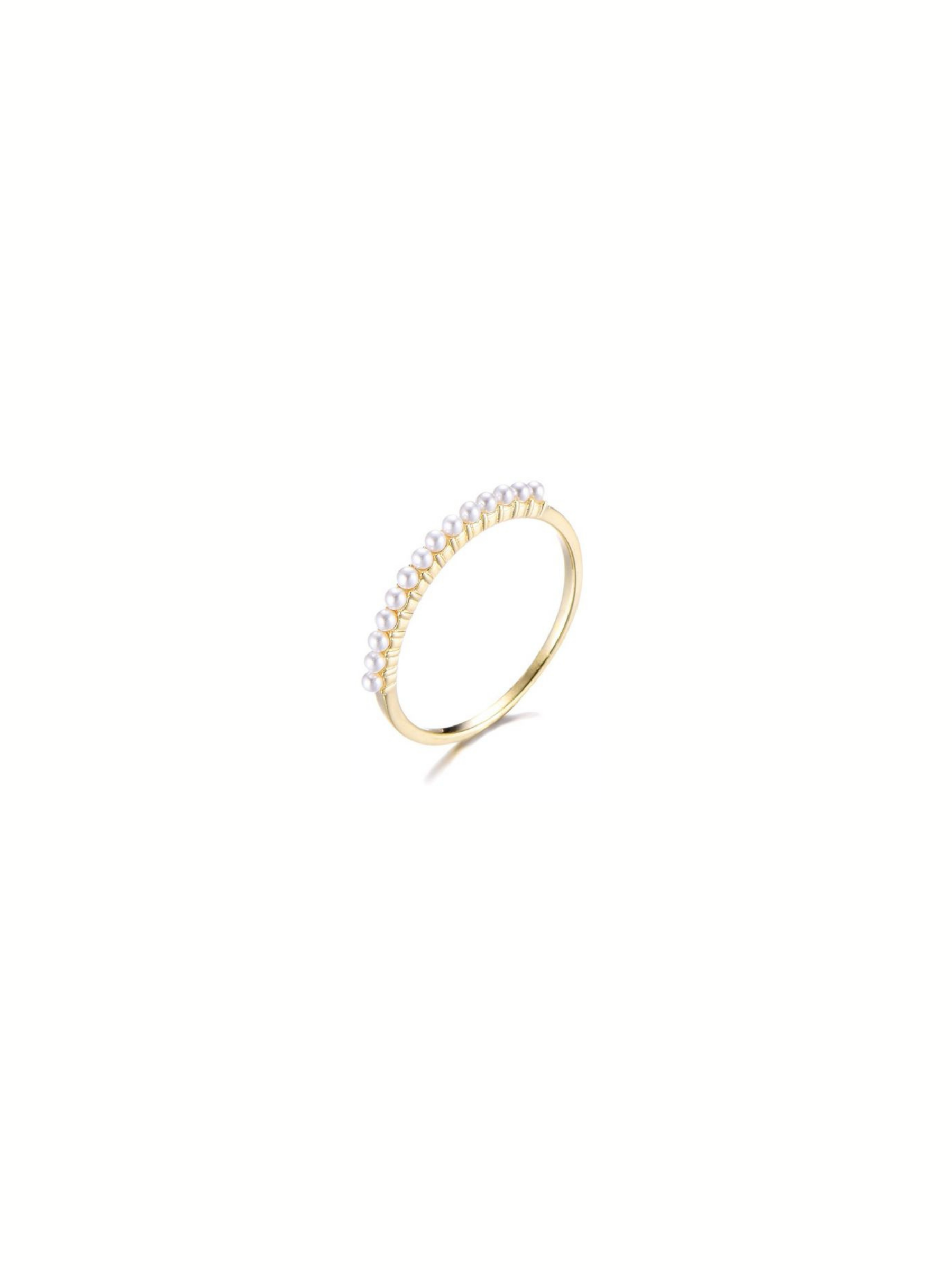 Pearly Perfect Ring Gold