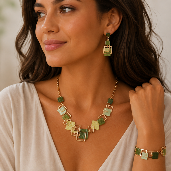 Emerald Geo Sieradenset 3 stuks