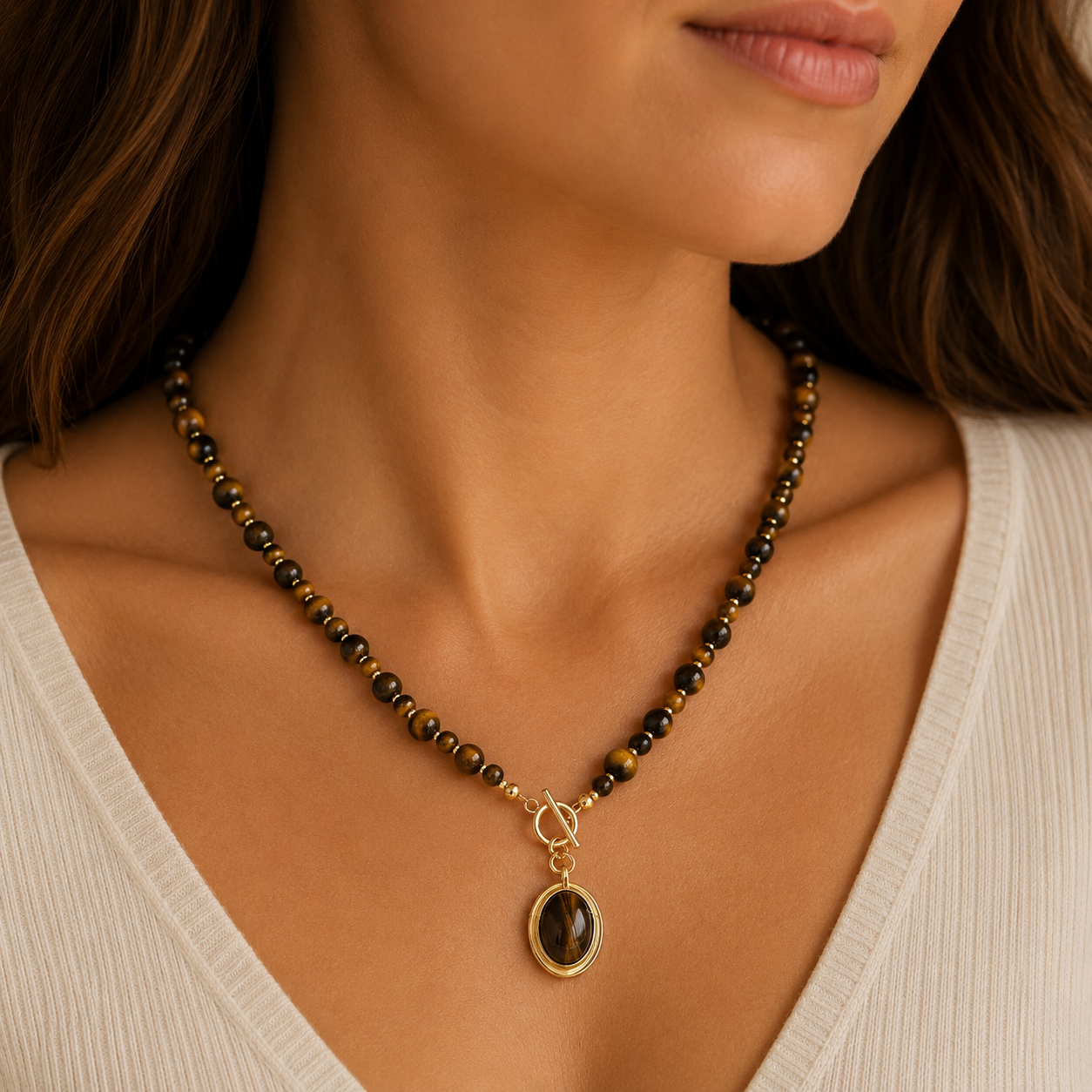 Tiger Eye Elegance Ketting