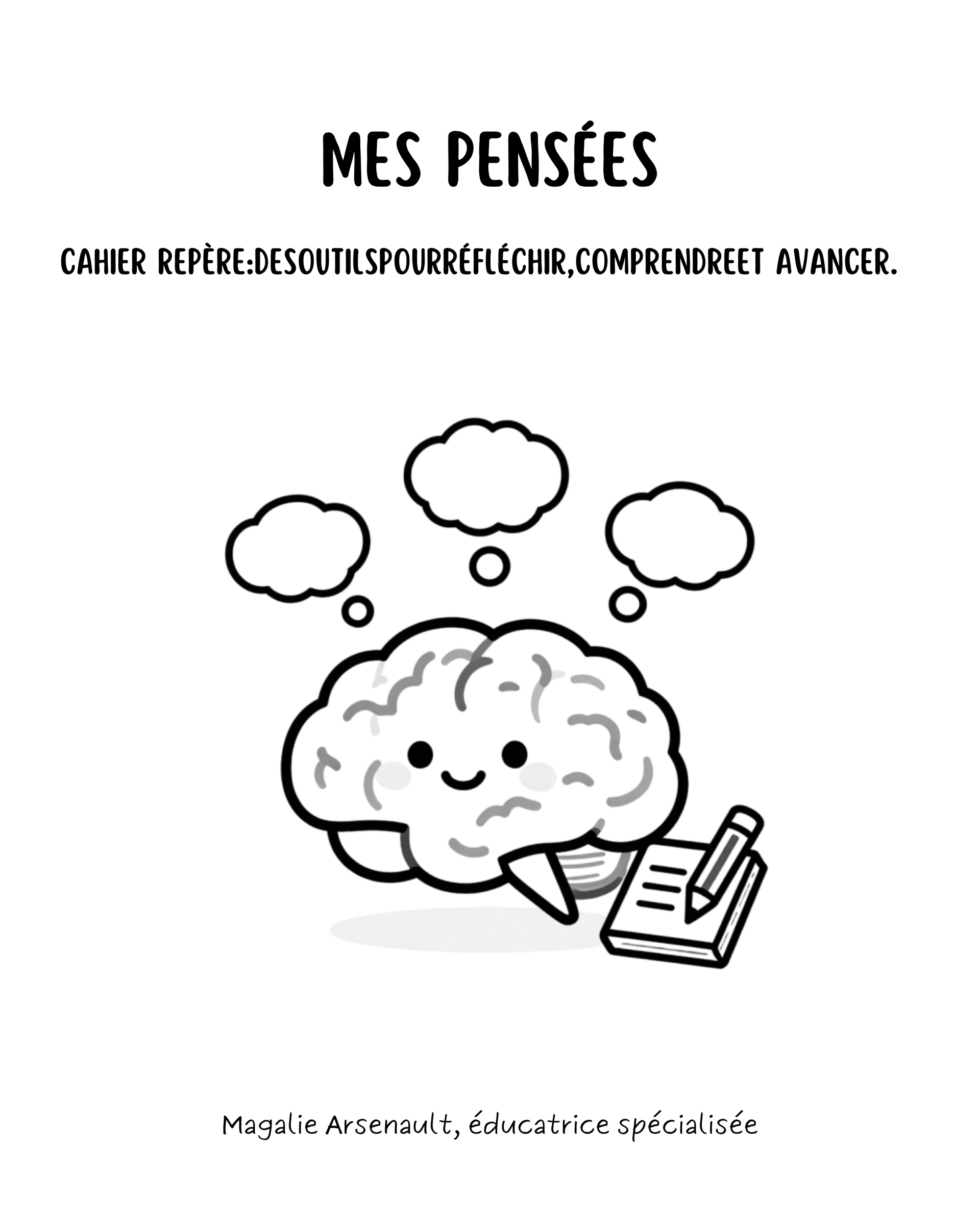 Cahier repère: Mes pensées