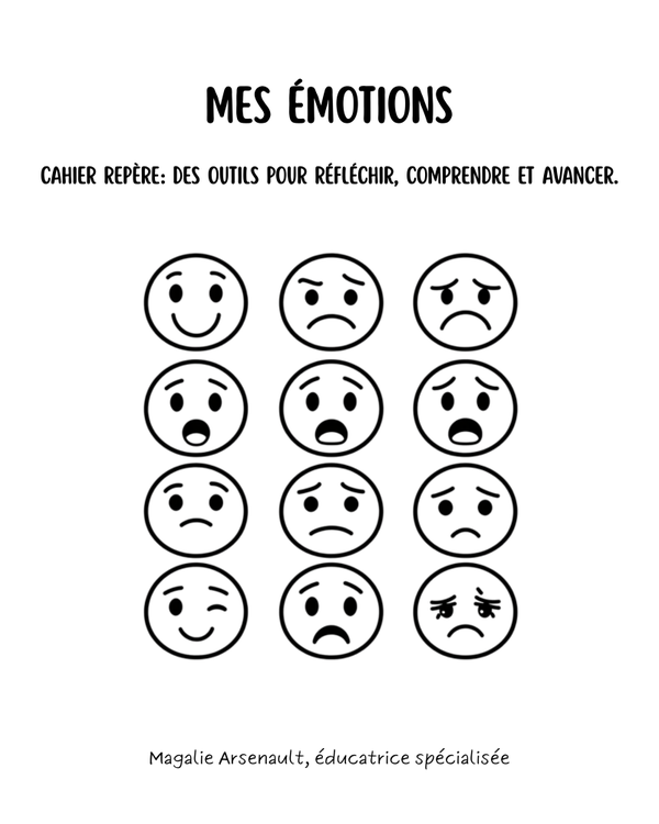 Cahier repère: Mes émotions