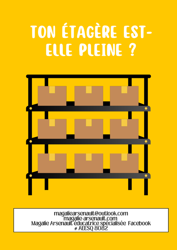 Ton étagère est-elle pleine?