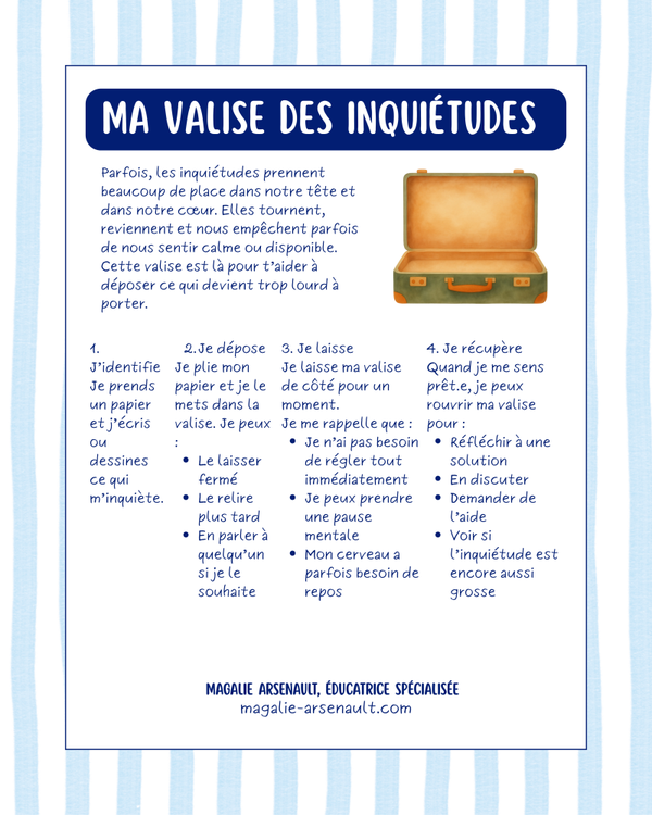 Ma valise des inquiétudes