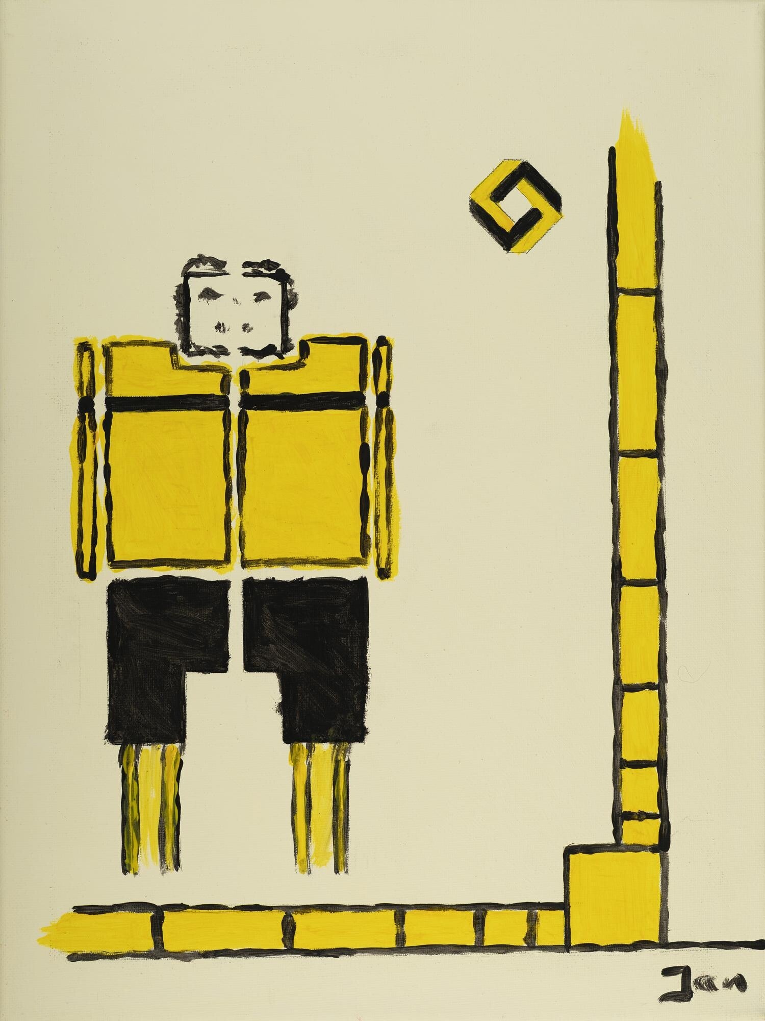 Rugbyspeler in geel-zwart