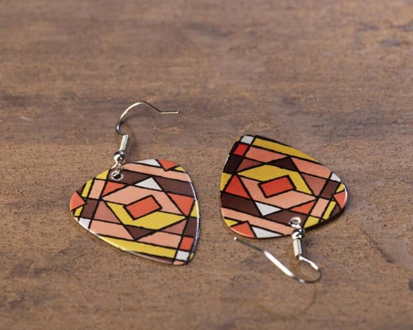 oorbellen - vakwerkcollectie - oranjetinten