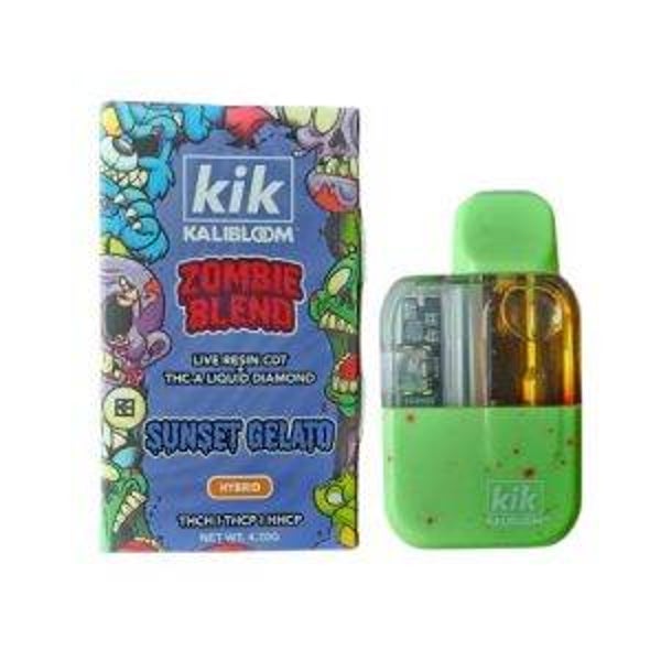 PLUMA DE WAX DESECHABLE - ZOMBIE BLEND - "Sunset Gelato" 4.2 ML (HÍBRIDA)