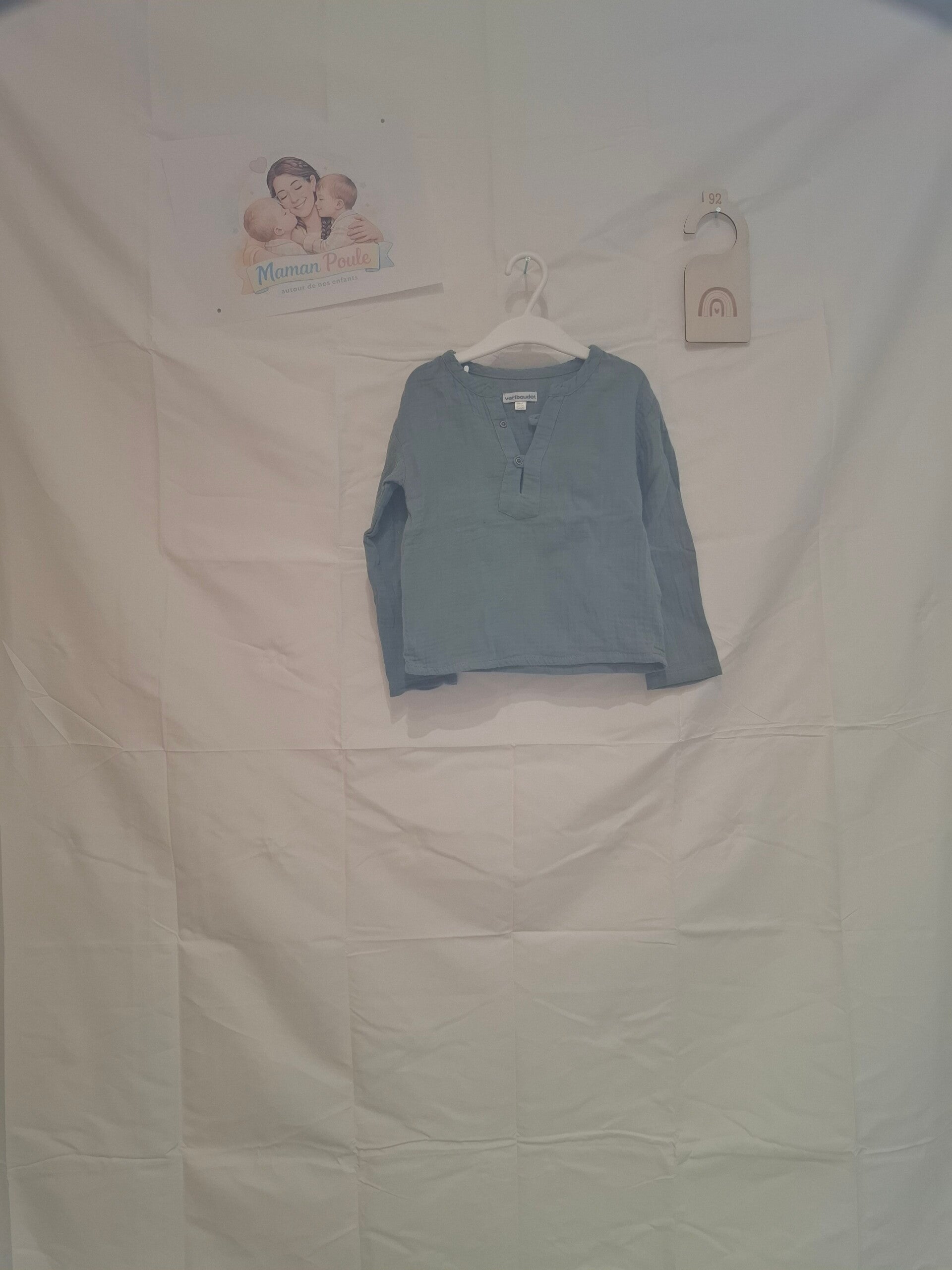 Blouse manches longues kaki T92