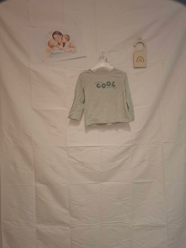 Tee-shirt longues manches vert d'eau pâle T92