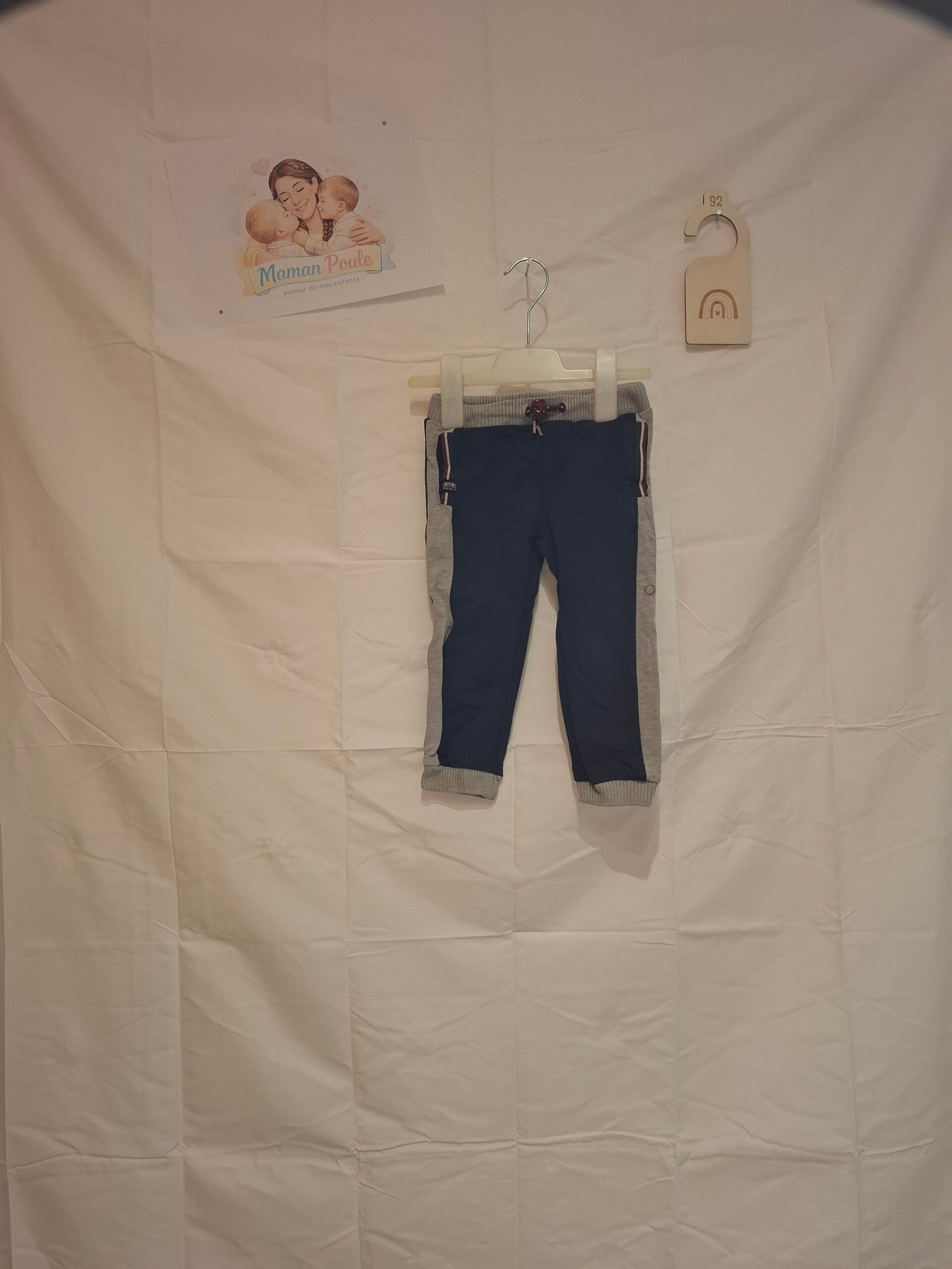 Jogging bicolor marine/gris T92