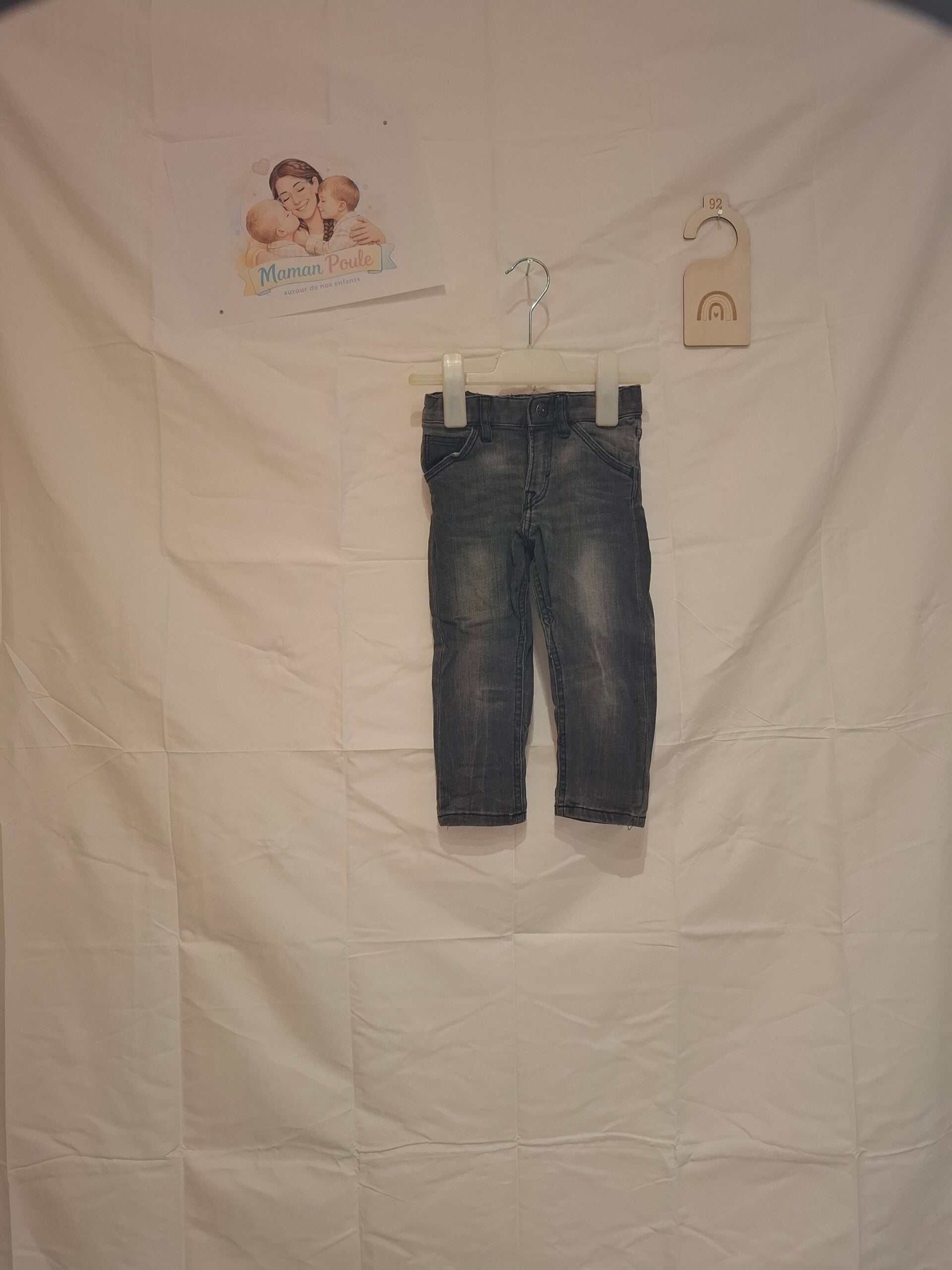 Jeans noir délavé T92