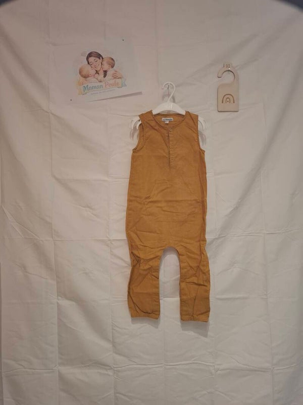 Salopette fine moutarde sans manches T92