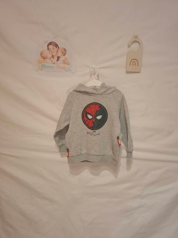 Sweat gris Spiderman T98