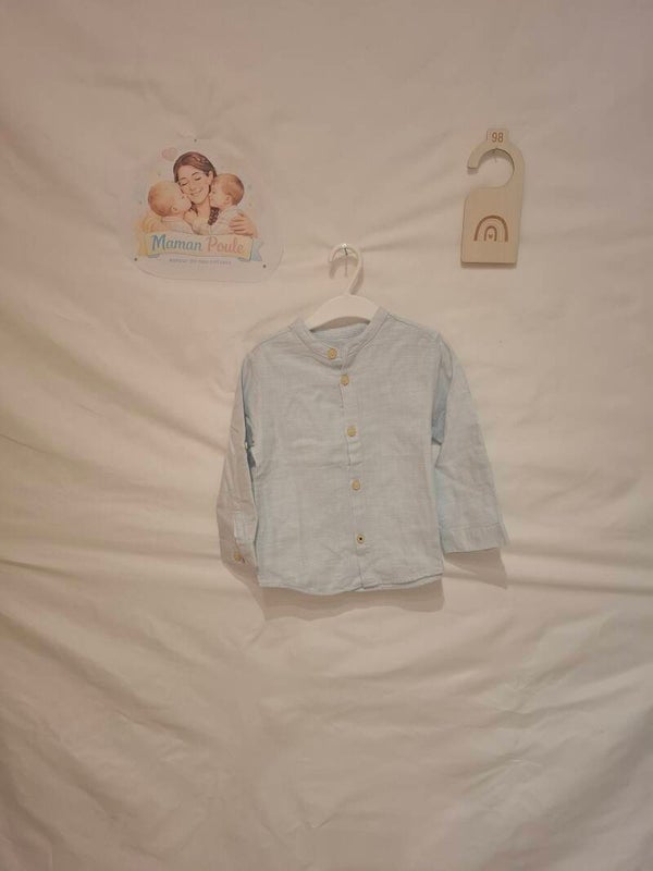 Chemise bleu pâle unie T98