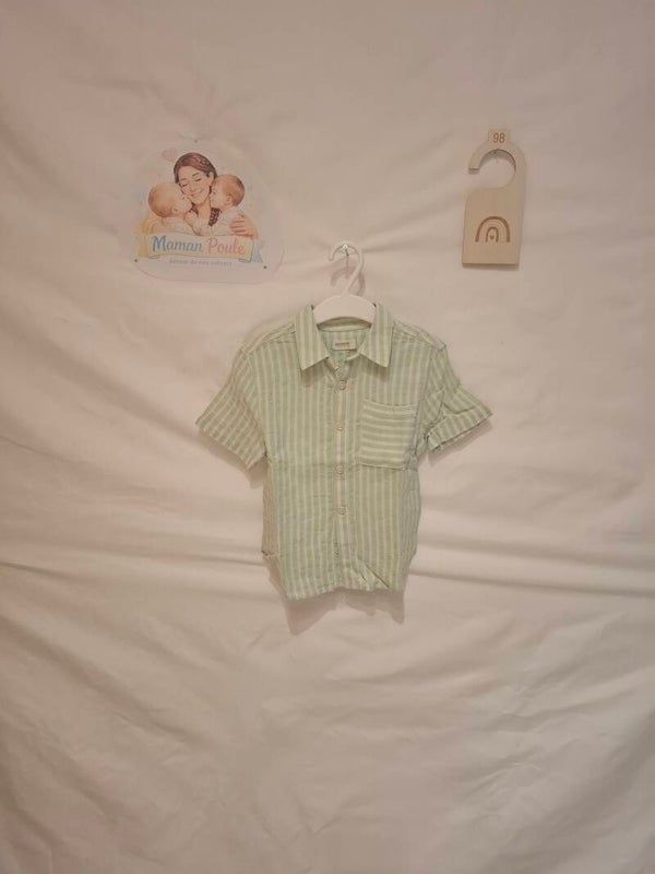 Chemise verte lignée T98