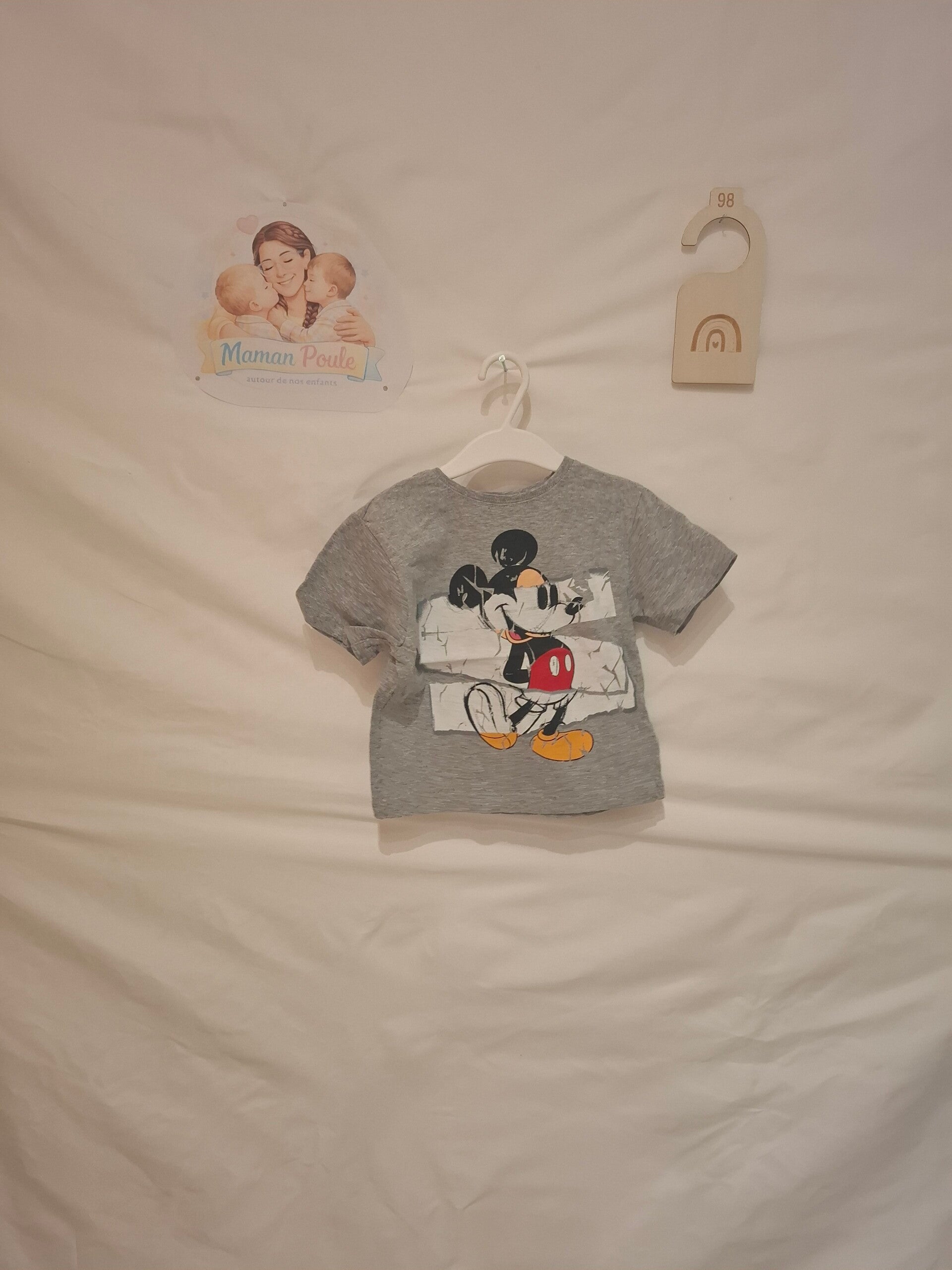 Tee-shirt gris imprimé Mickey T98