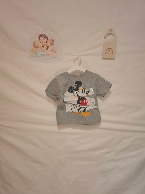 Tee-shirt gris imprimé Mickey T98