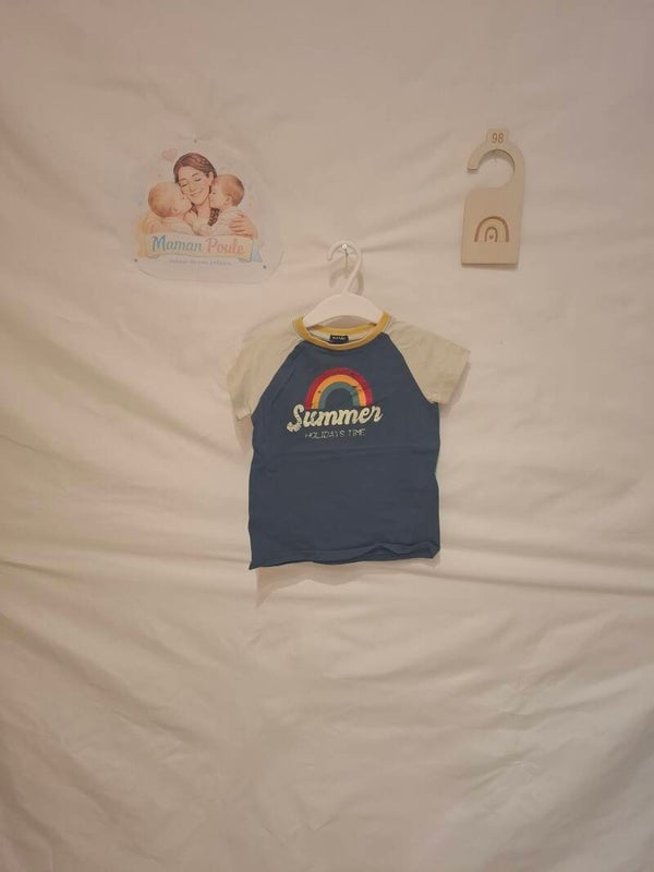 Tee-shirt bicolor imprimé T98