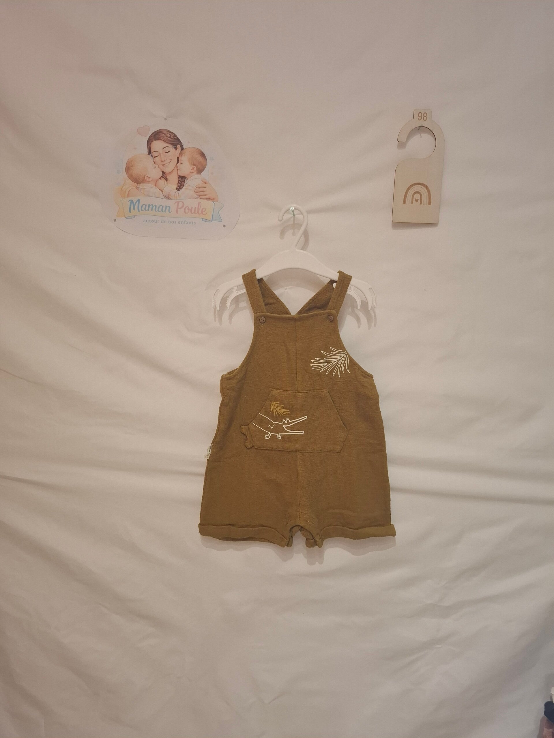 Salopette kaki/moutarde T98