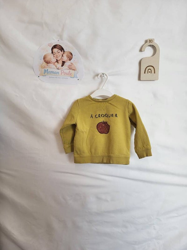 Pull moutarde "à croquer" T80