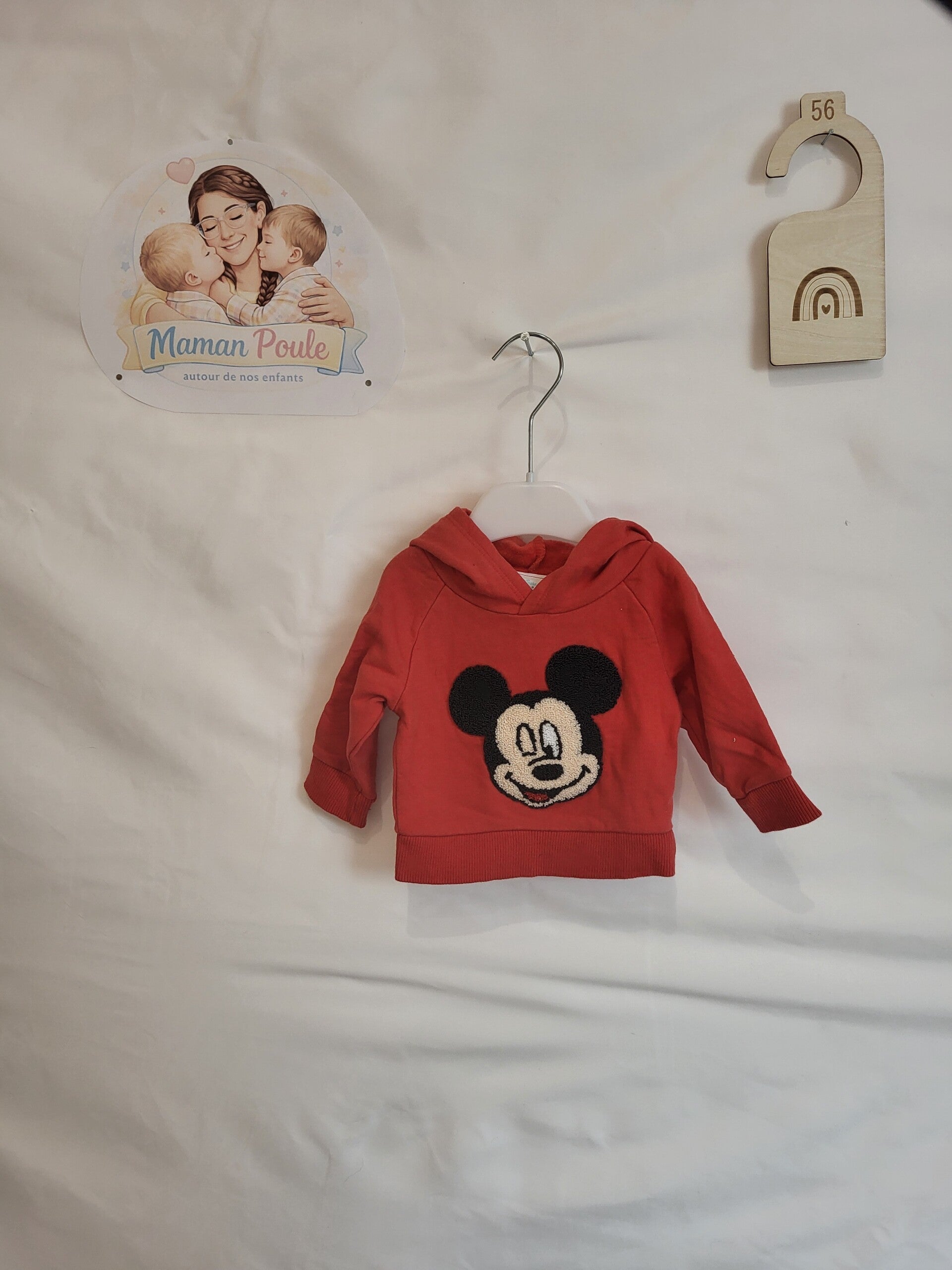Sweat Mickey rouge T56 Disney baby