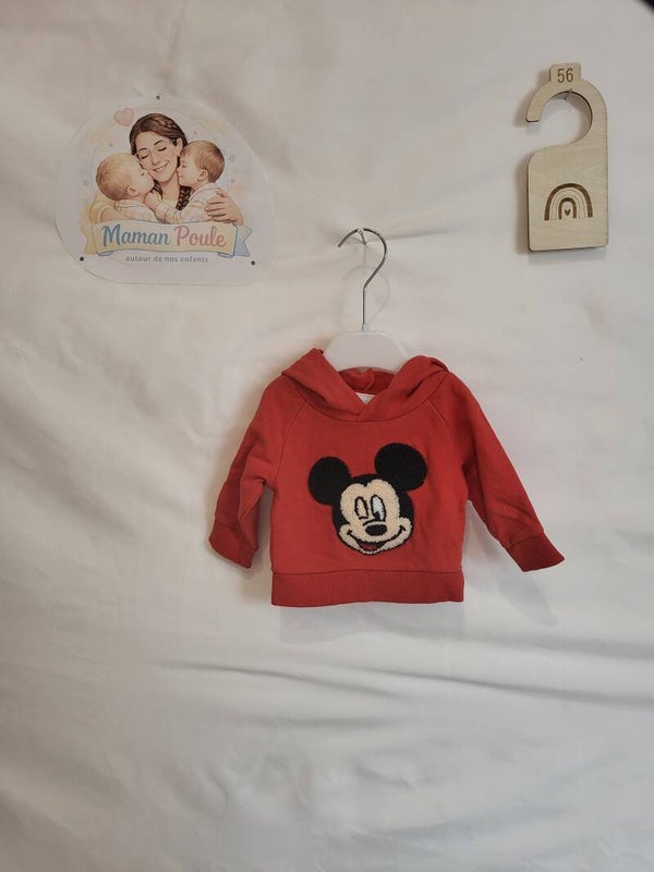 Sweat Mickey rouge T56 Disney baby