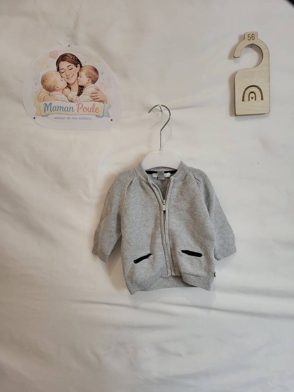 Gilet gris T59 Okaidi