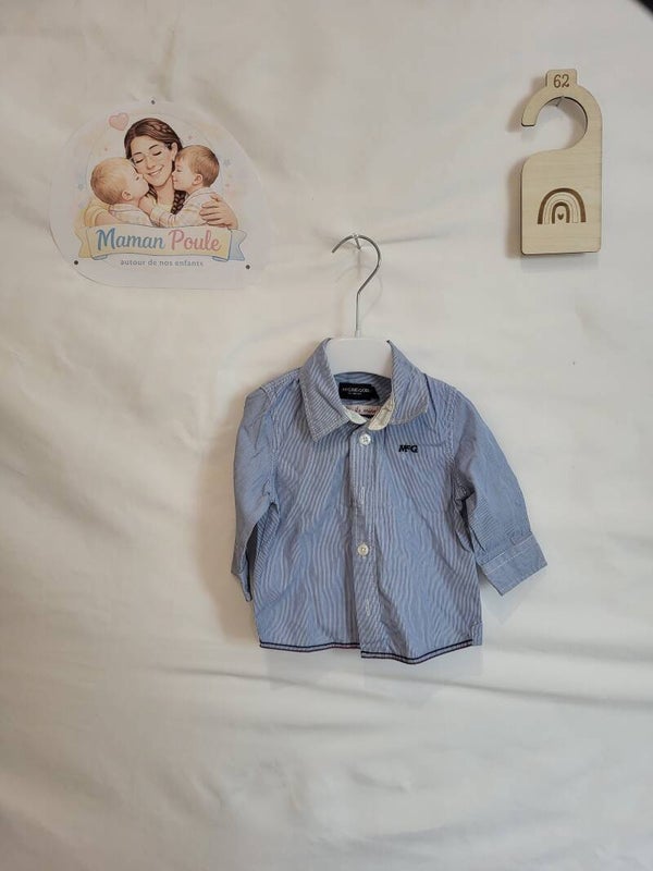 Chemise bleue lignée McGregor T62