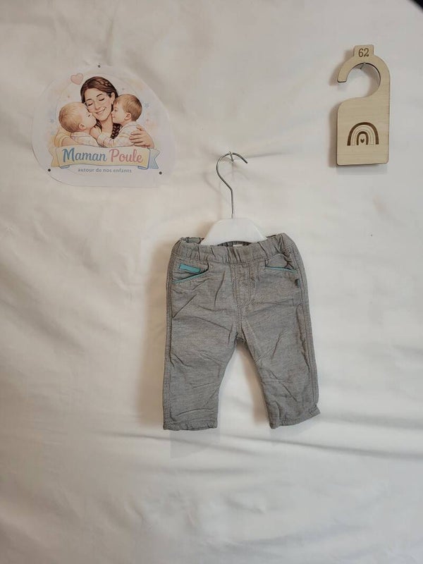 Pantalon gris clair T59 Okaidi