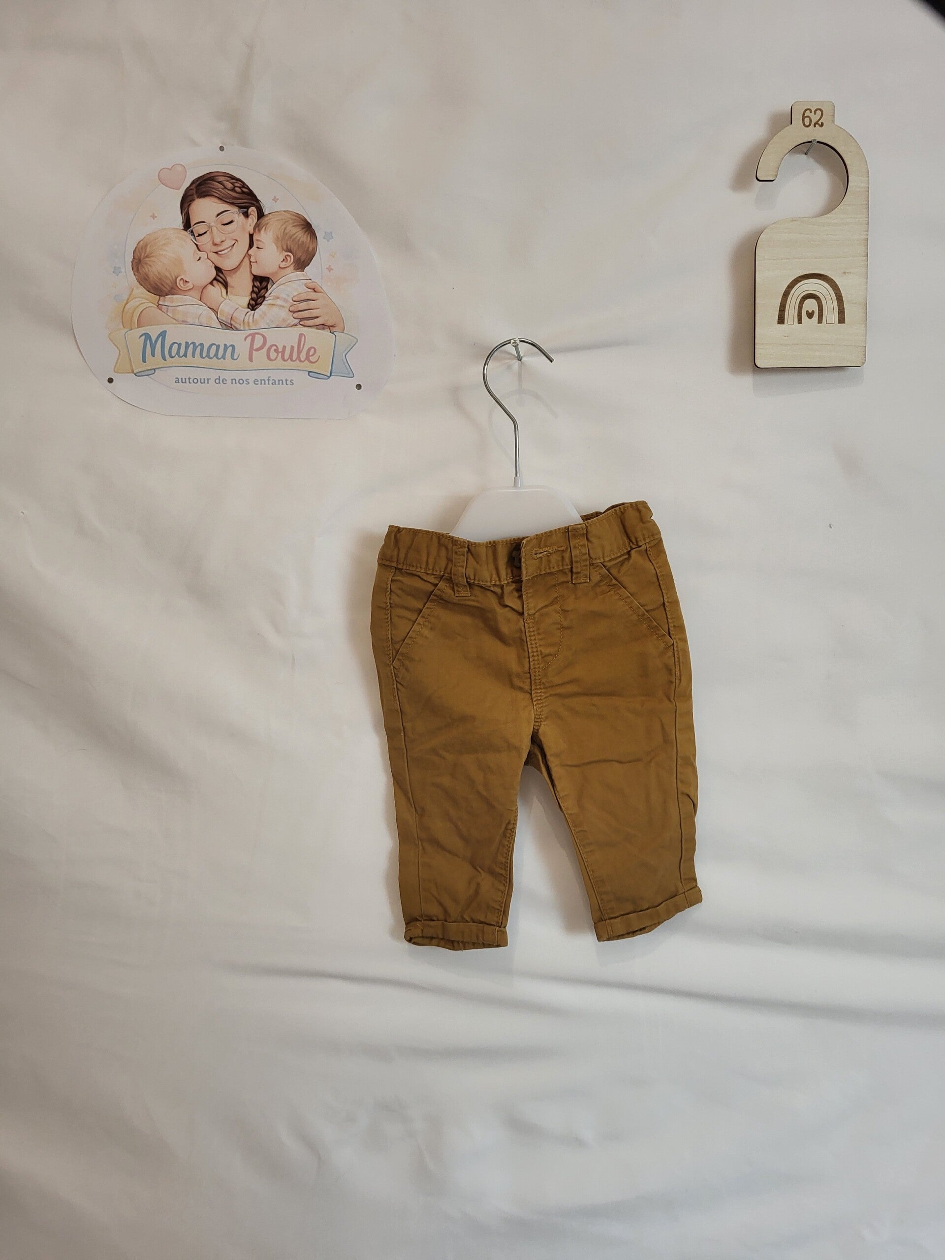 Pantalon moutarde T62 Kiabi