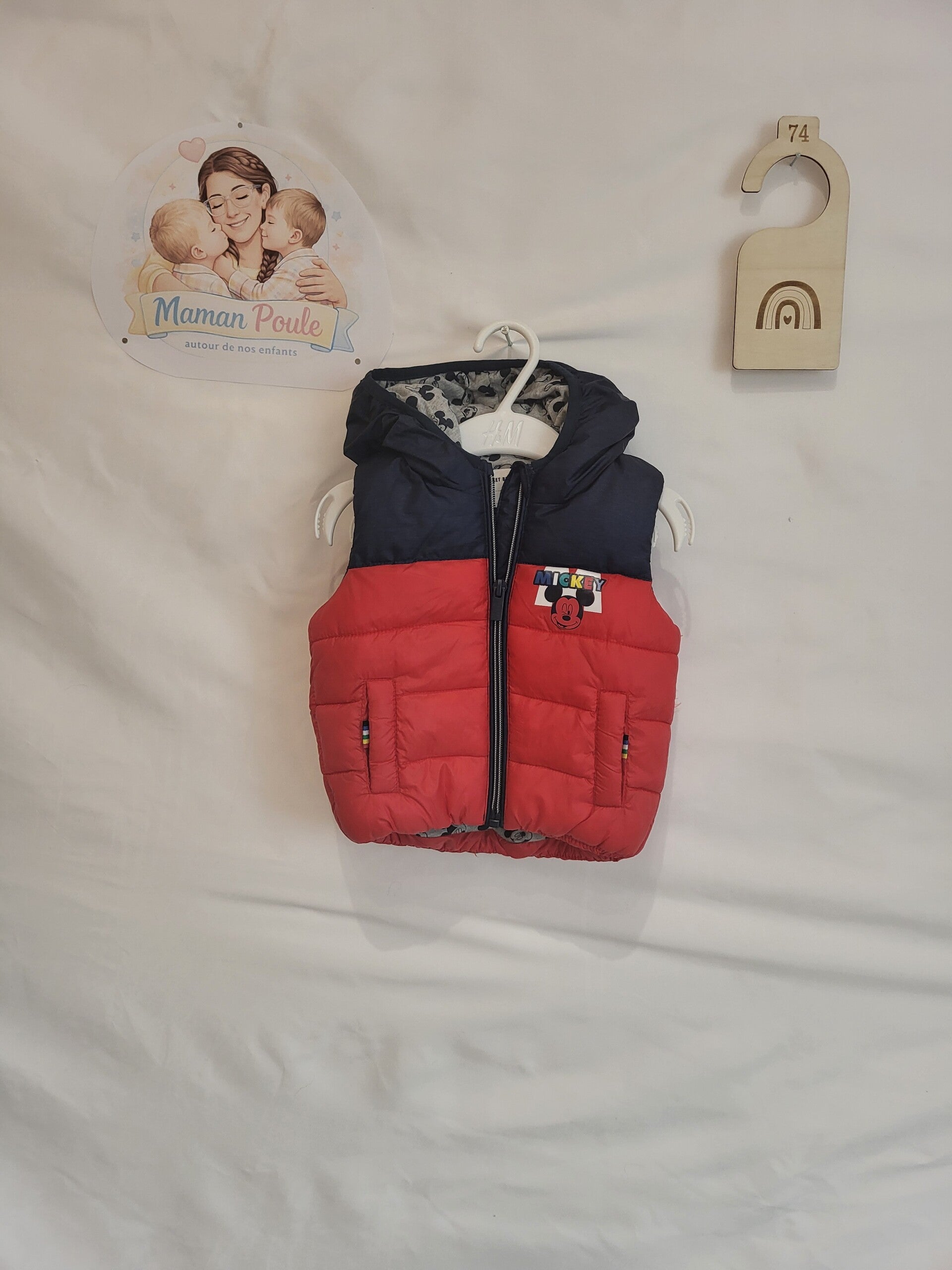 Manteau Disney Mickey rouge T74