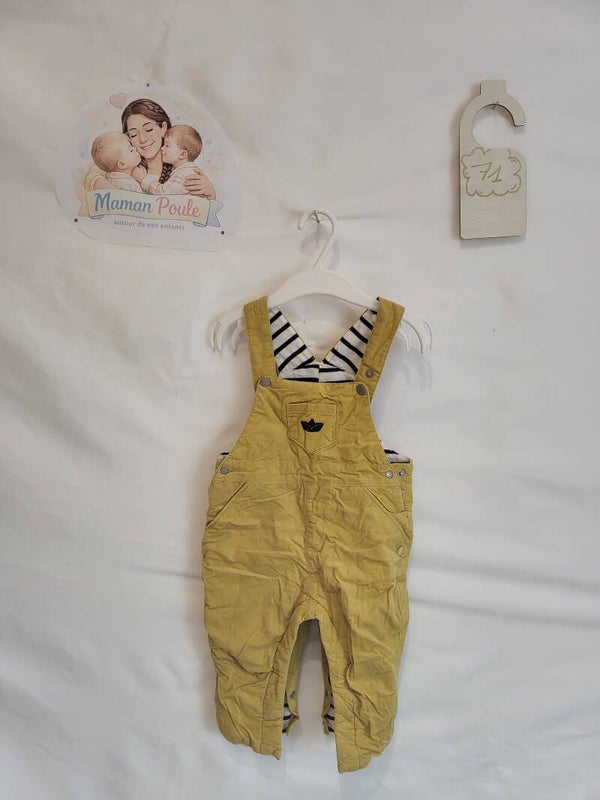 Salopette cottelée jaune T71 Okaidi