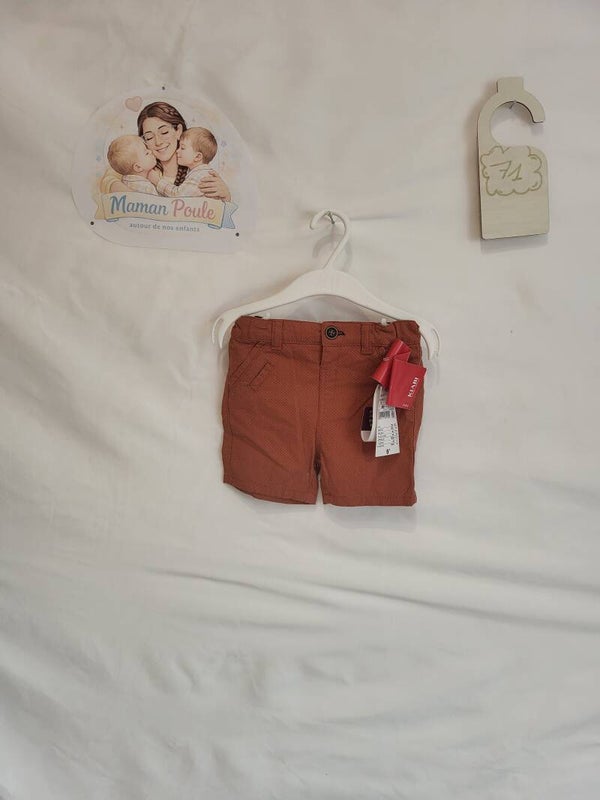 Short rouille NEUF T71 Kiabi