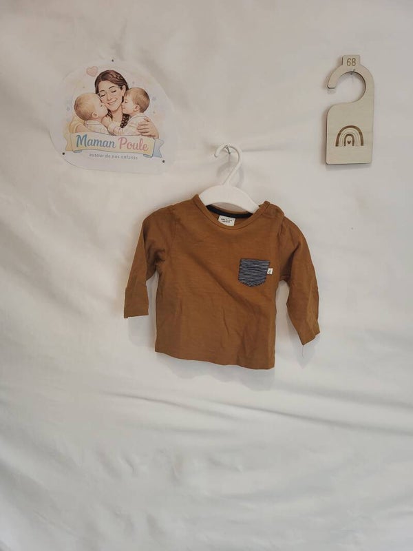 Tee-shirt manches longues brun T68 TAO