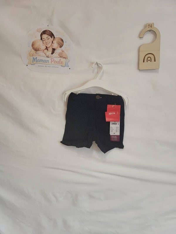 Short marine à pois NEUF T74 Kiabi