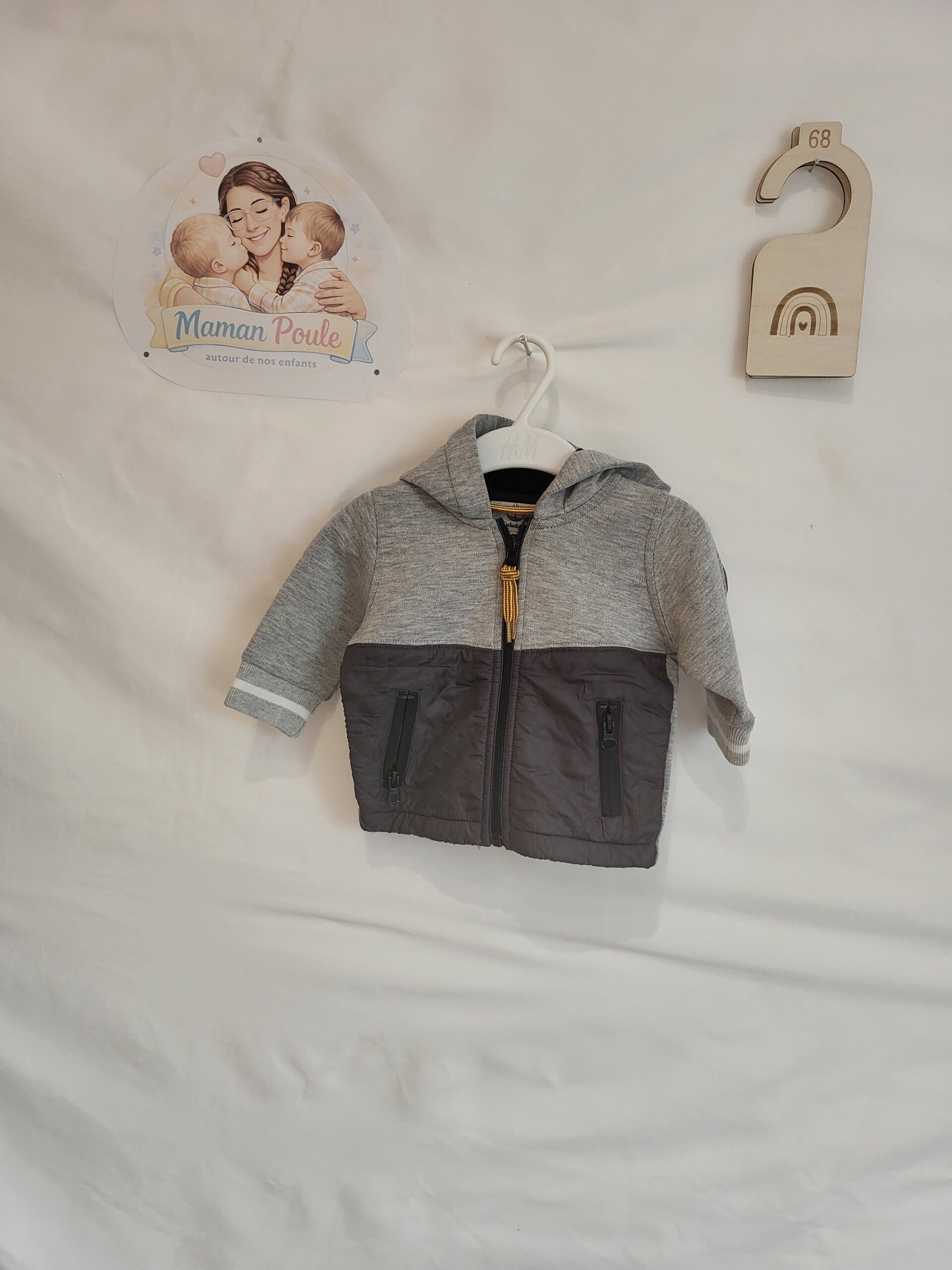 Gilet bicolor gris clair et foncé T68 Timberland
