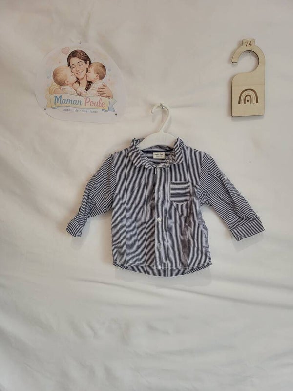 Chemise à carreaux bleu et blanc T74 TAO