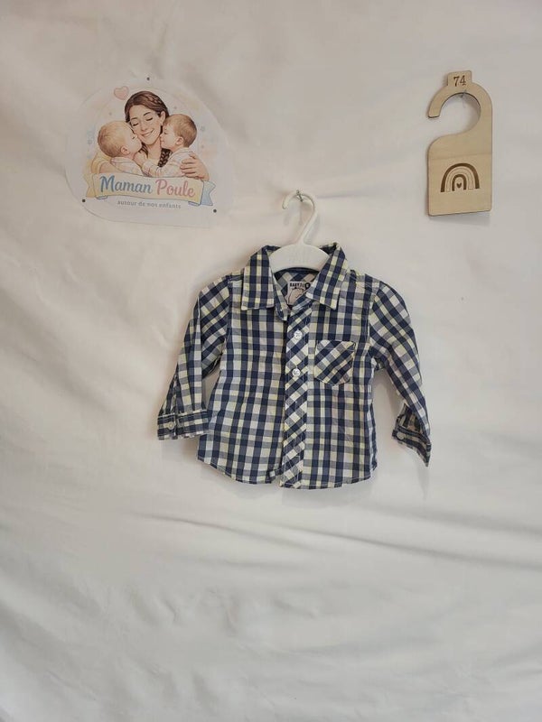 Chemise lignée bleu et blanc T74 TAO