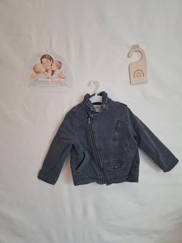 Veste noir délavé Zara T104