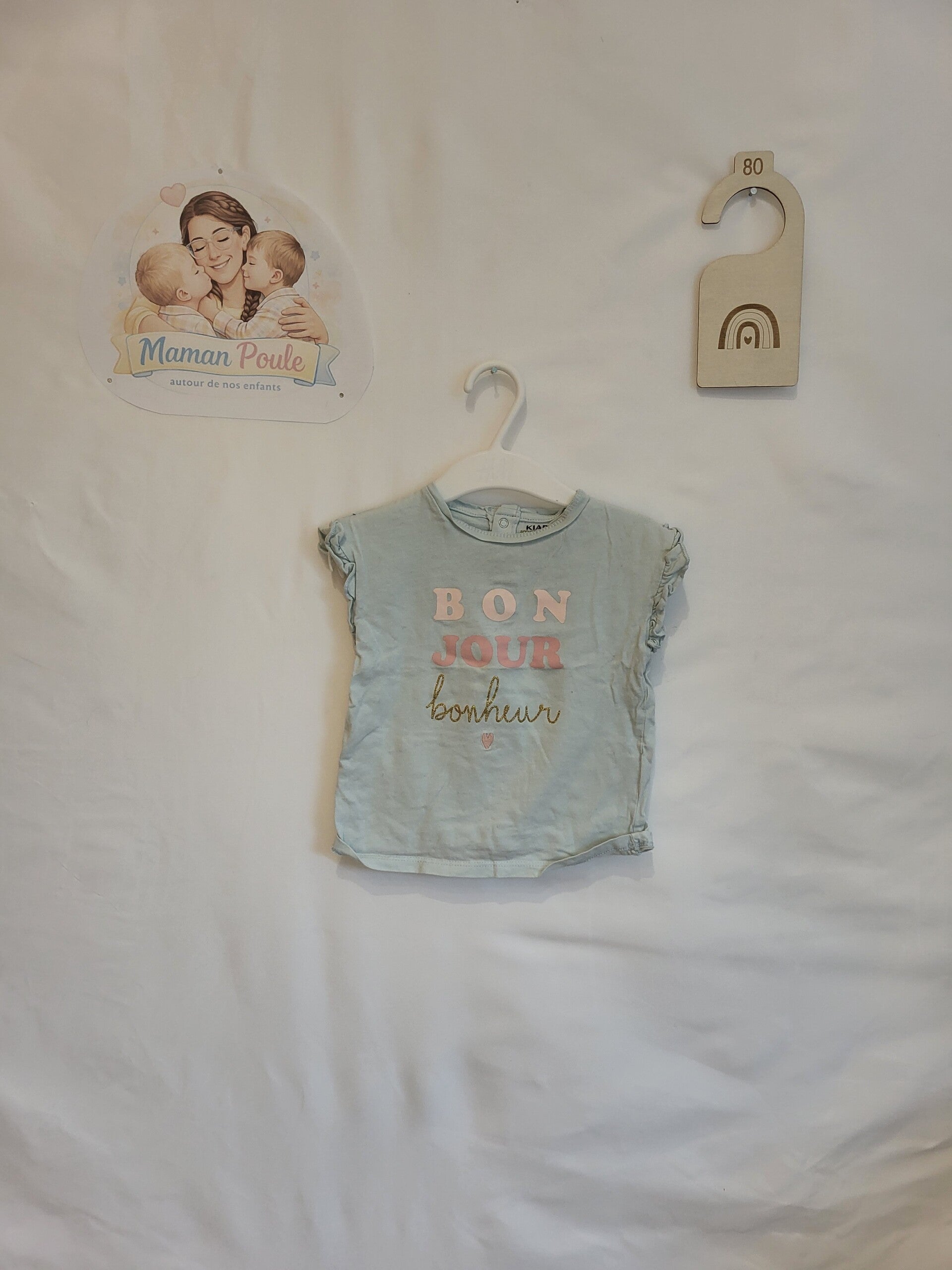 Tee-shirt vert d'eau T80