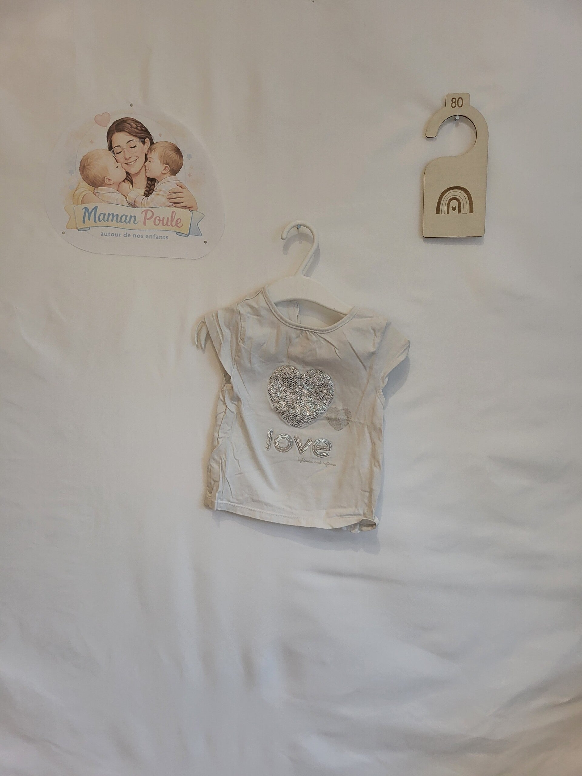 Tee-shirt blanc Love T80