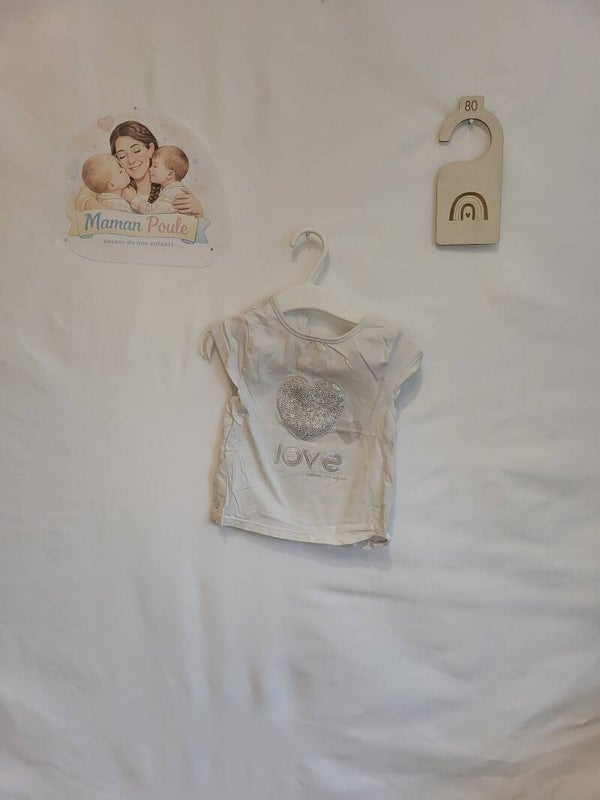 Tee-shirt blanc Love T80
